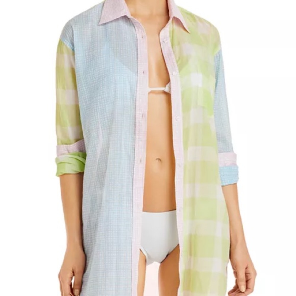 Solid & Striped Swim Coverup